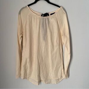 Gap Women’s Boat Neck Long Sleeve Bow Back Blouse